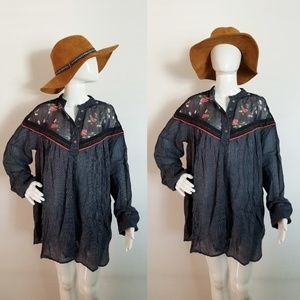 $98 NWT M Free People Tunic Mini Dress